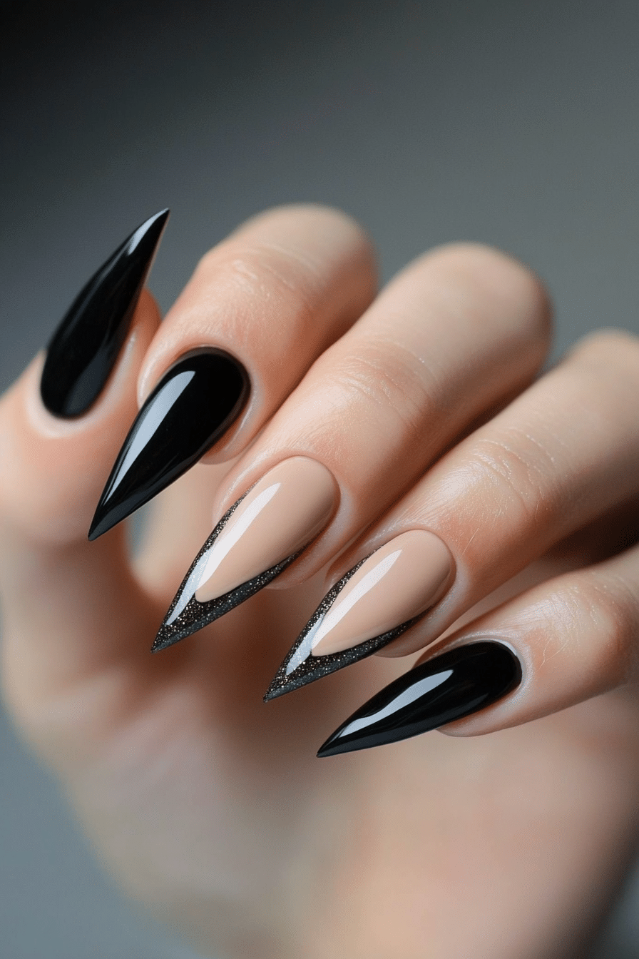 19. Velvet French Tips (Nail Design Ideas) - Nail Design Ideas