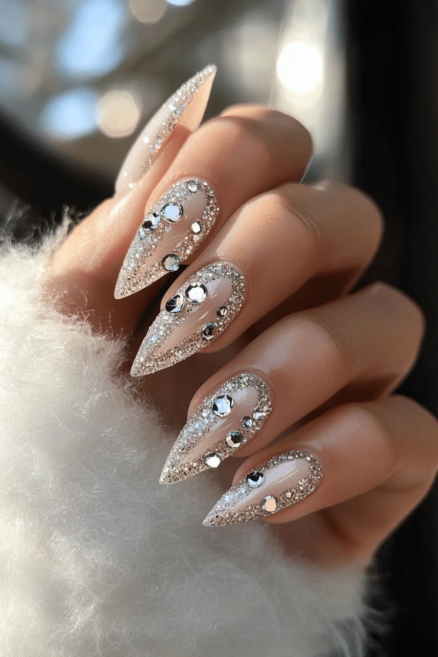 2. Diamond Drip Luxe (Homecoming Nail Design Ideas) - Homecoming Nail Design Ideas