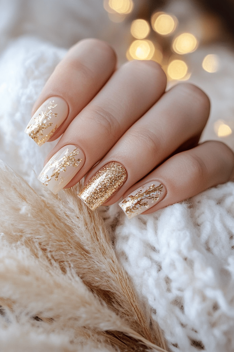 5. Golden Whisper (Nail Design Ideas For Women Over 70) - Nail Design Ideas For Women Over 70