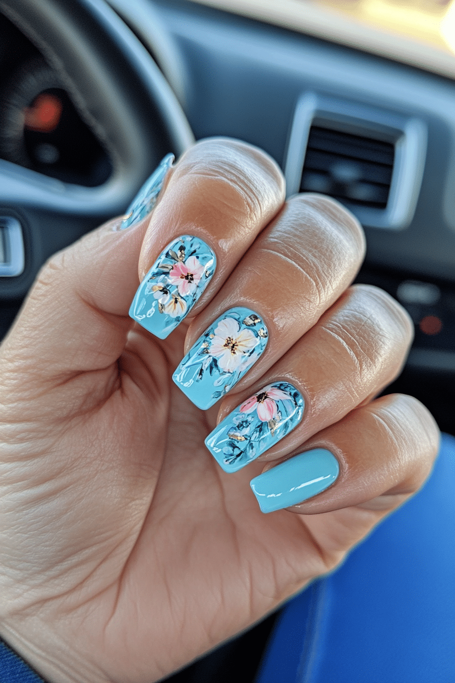 9. Ocean Breeze (Nail Design Ideas For Women Over 70) - Nail Design Ideas For Women Over 70