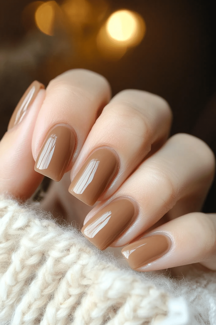 21. Warm Caramel (Nail Design Ideas For Women Over 70) - Nail Design Ideas For Women Over 70