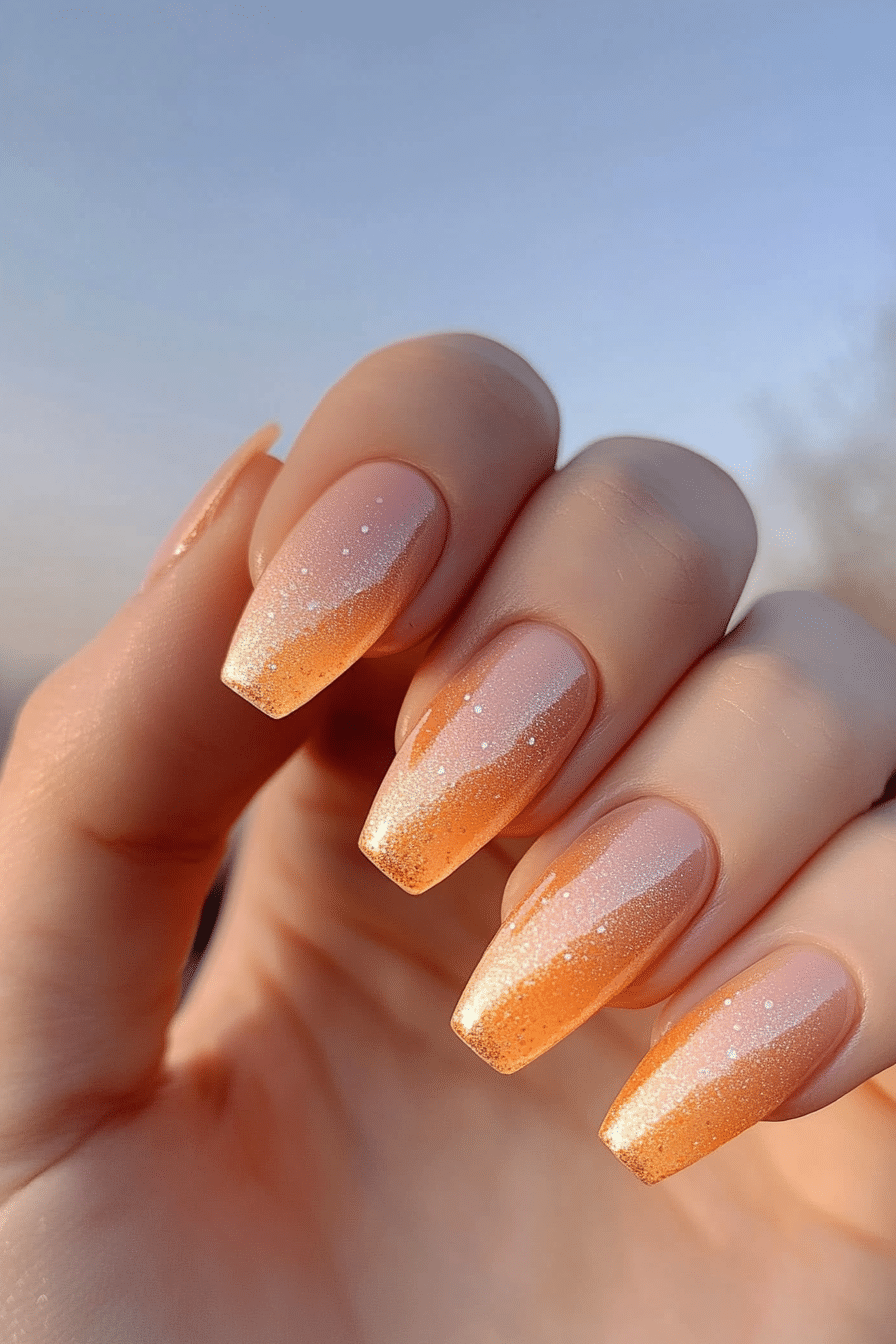 25. Sunset Peach (Nail Design Ideas For Women Over 70) - Nail Design Ideas For Women Over 70