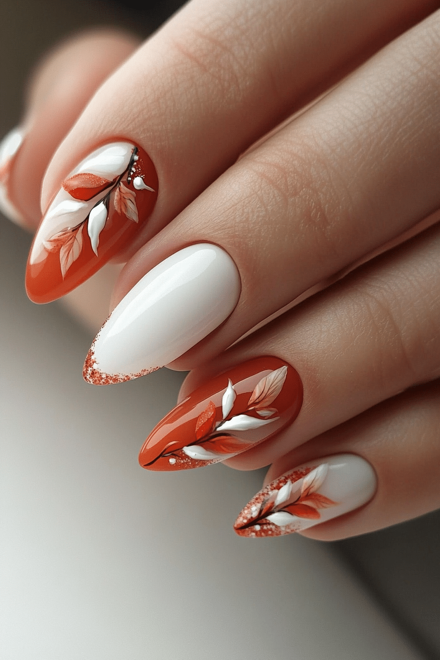 5. Burnt Sienna French Tips (Fall Nail Design Ideas) - Fall Nail Design Ideas