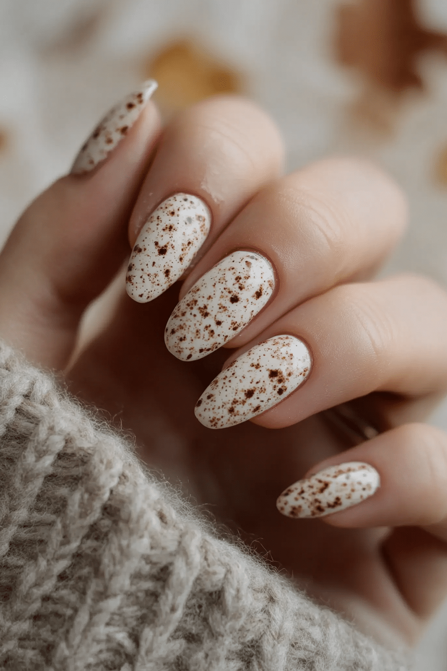 16. Chai Latte Vibes (Fall Nail Design Ideas) - Fall Nail Design Ideas