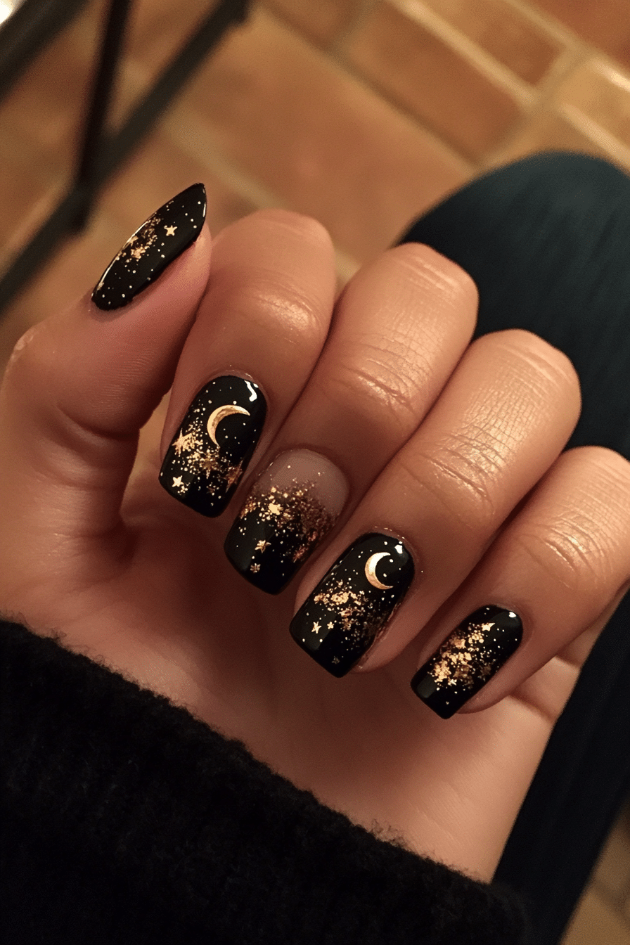 24. Harvest Moon Glow (Fall Nail Design Ideas) - Fall Nail Design Ideas