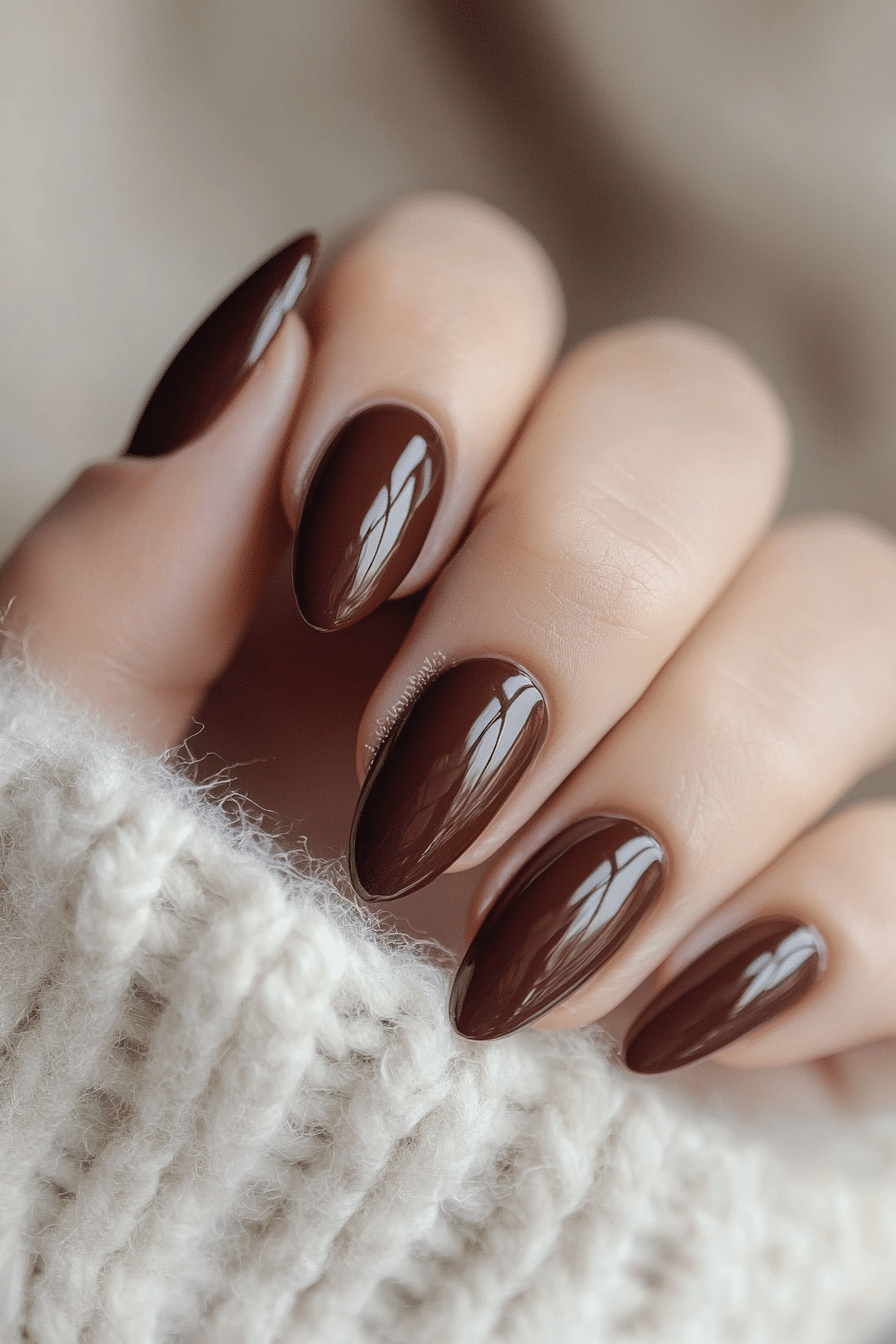 25. Espresso Matte Chic (Fall Nail Design Ideas) - Fall Nail Design Ideas
