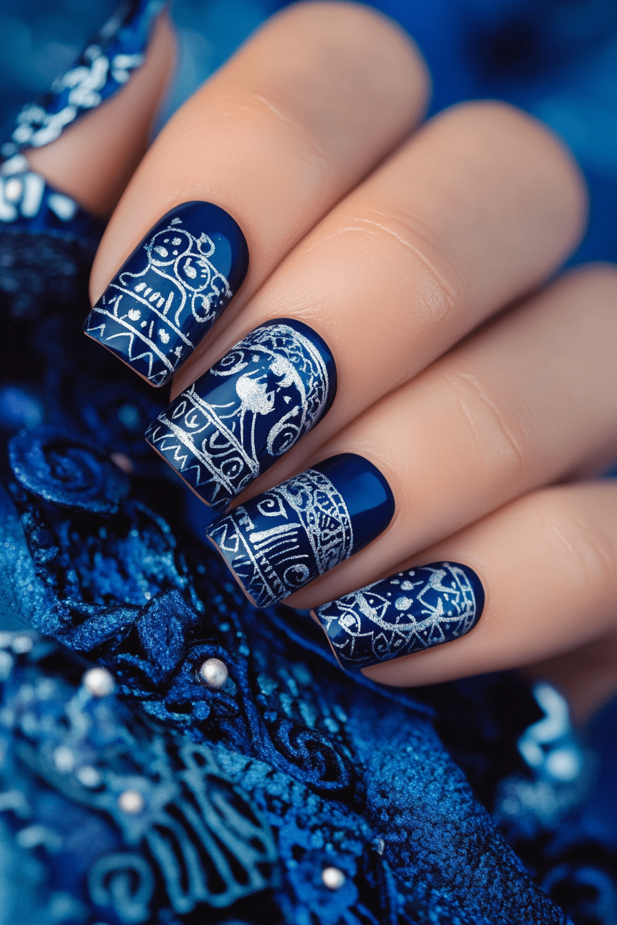 17. Mayan Moonlight (Mexico Nail Design Ideas) - Mexico Nail Design Ideas