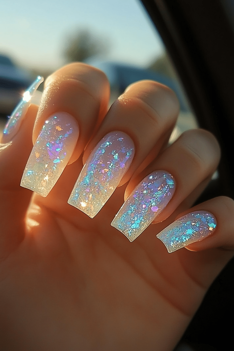 1. Frozen Opal Elegance (Ice Nail Design Ideas) - Ice Nail Design Ideas