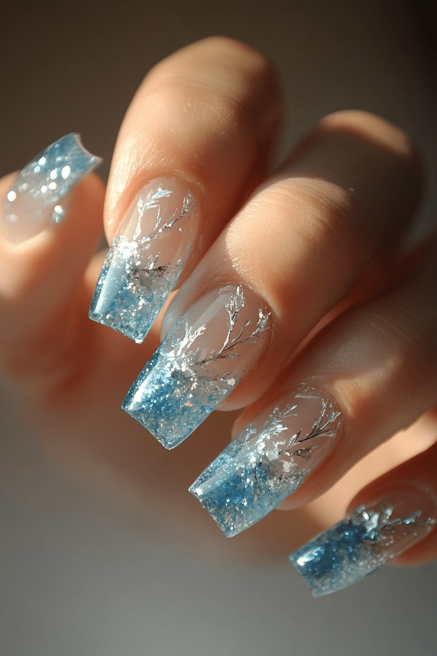 2. Icy Glacier Tips (Ice Nail Design Ideas) - Ice Nail Design Ideas
