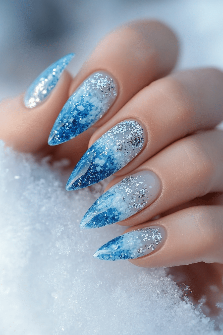10. Ethereal Frost Veil (Ice Nail Design Ideas) - Ice Nail Design Ideas