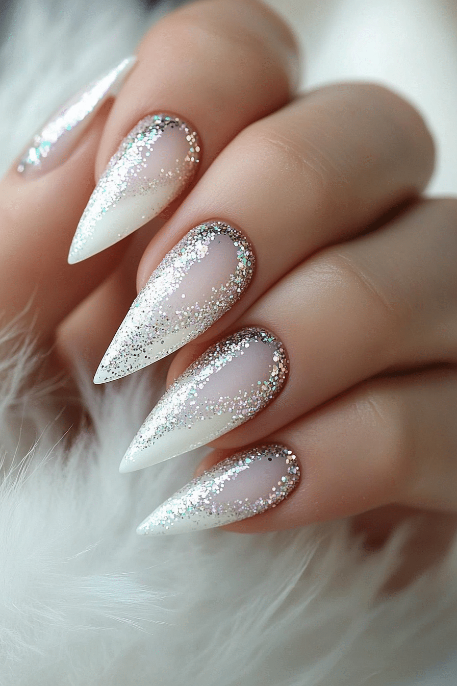 11. Arctic Ice French Tips (Ice Nail Design Ideas) - Ice Nail Design Ideas