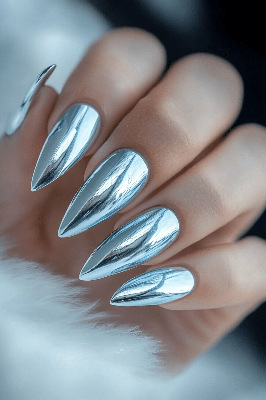 15. Silk Ice Mirror Finish (Ice Nail Design Ideas) - Ice Nail Design Ideas