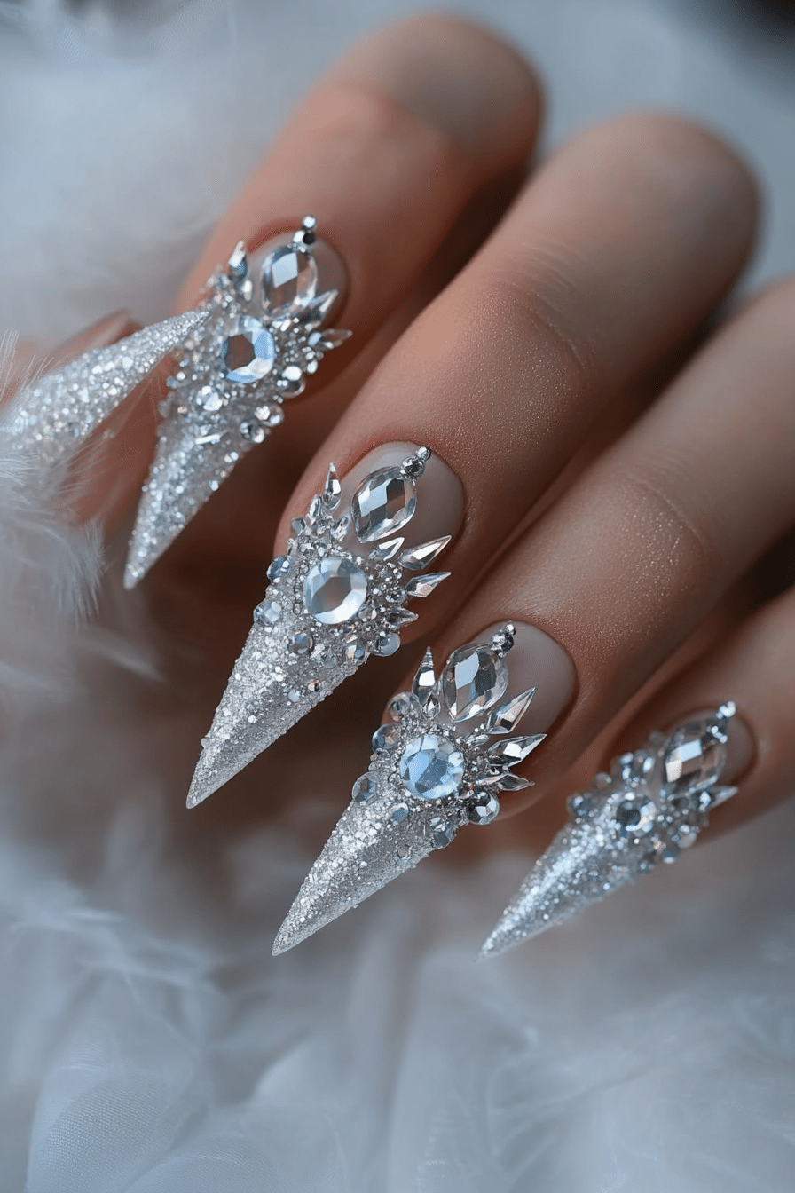 20. Ice Queen’s Tiara (Ice Nail Design Ideas) - Ice Nail Design Ideas