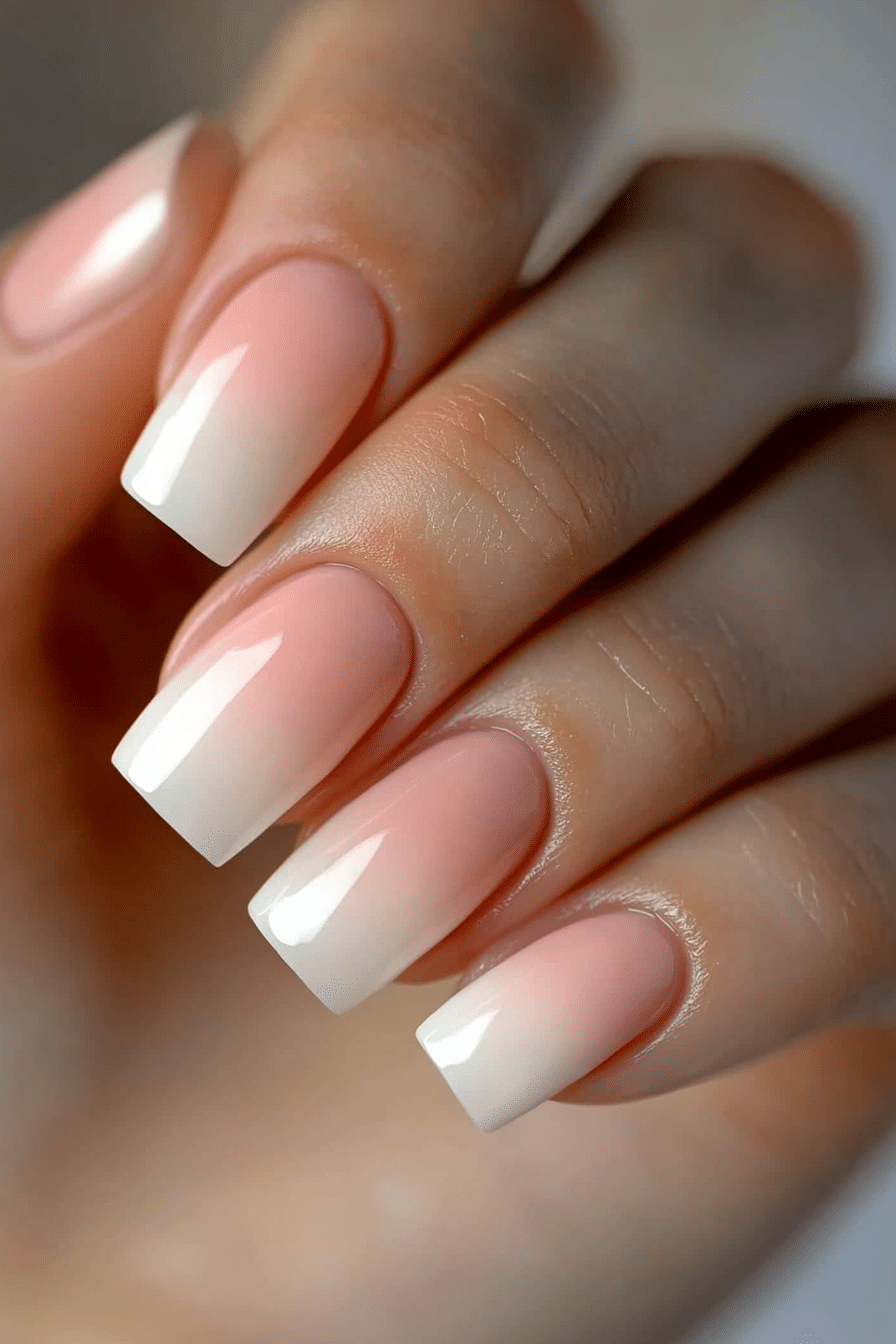2. Soft Blush Ombré (Simple Nail Design Ideas) - Simple Nail Design Ideas