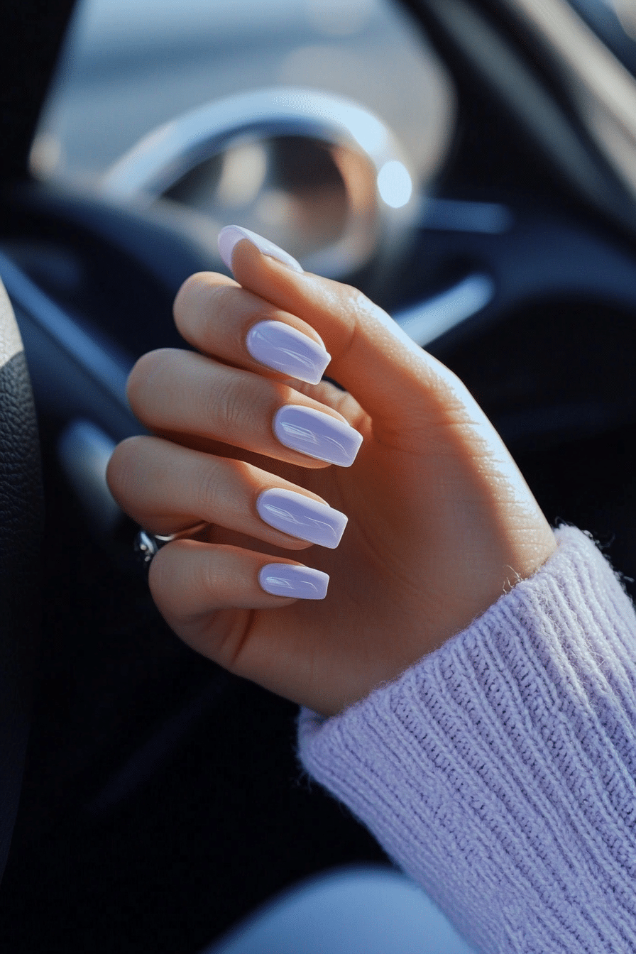 5. Lavender Gloss (Simple Nail Design Ideas) - Simple Nail Design Ideas