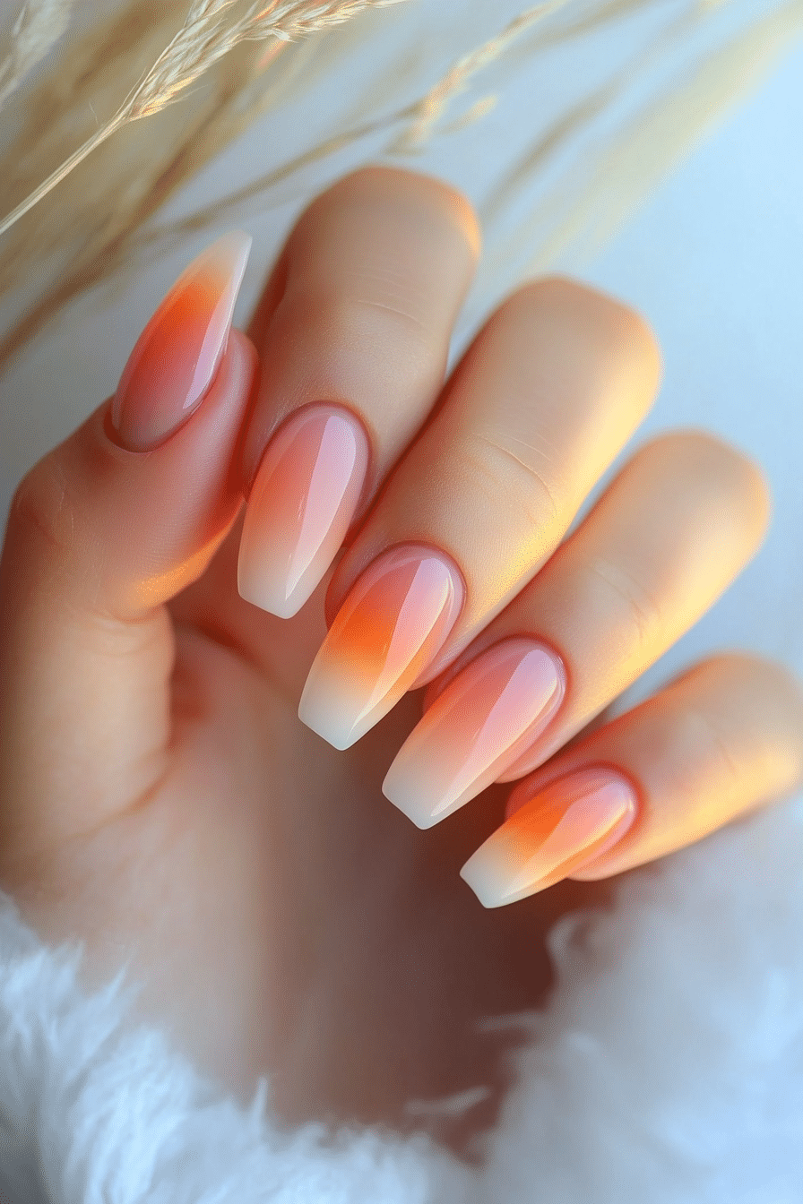 12. Sunset Gradient (Simple Nail Design Ideas) - Simple Nail Design Ideas