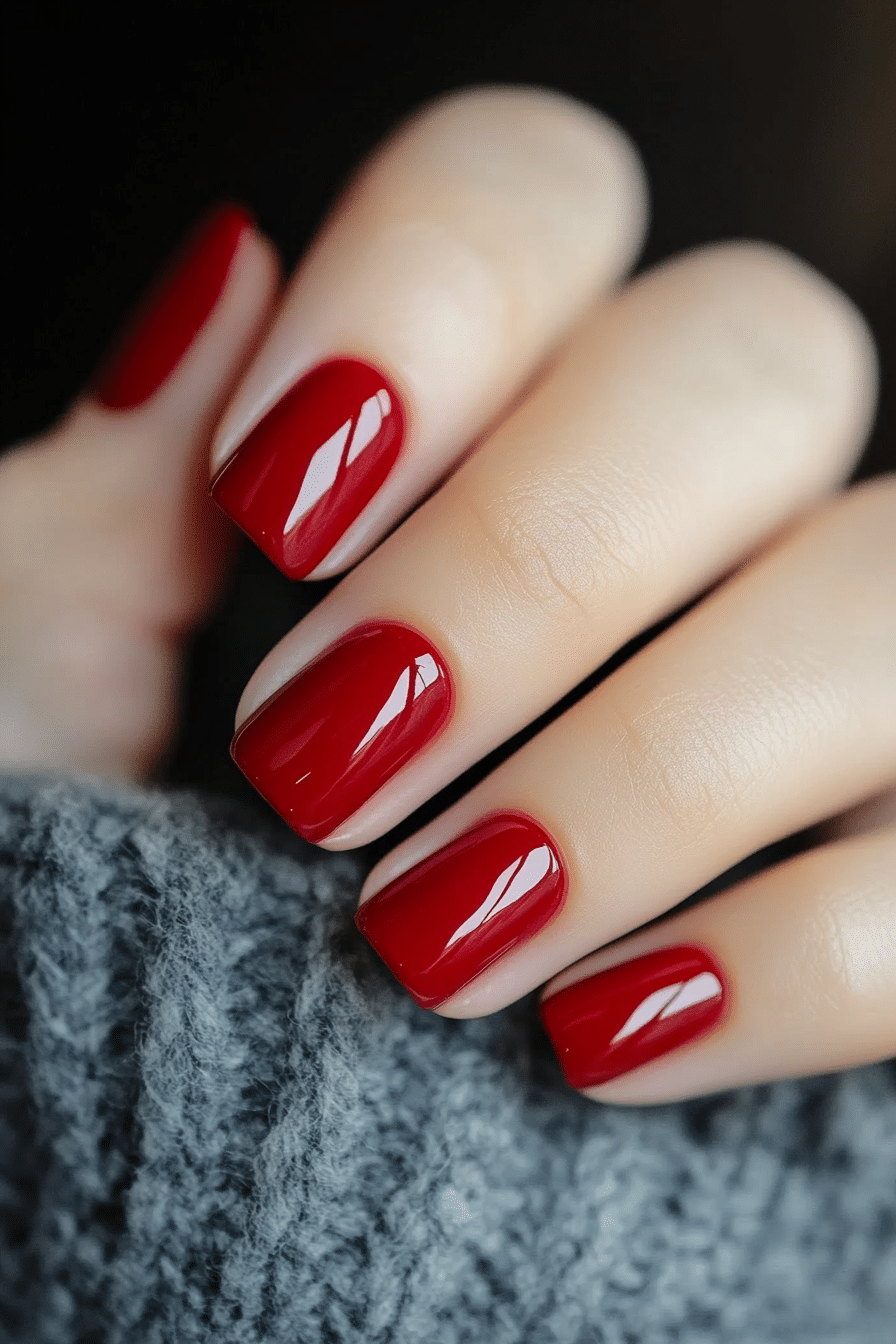 14. Classic Cherry Red (Simple Nail Design Ideas) - Simple Nail Design Ideas