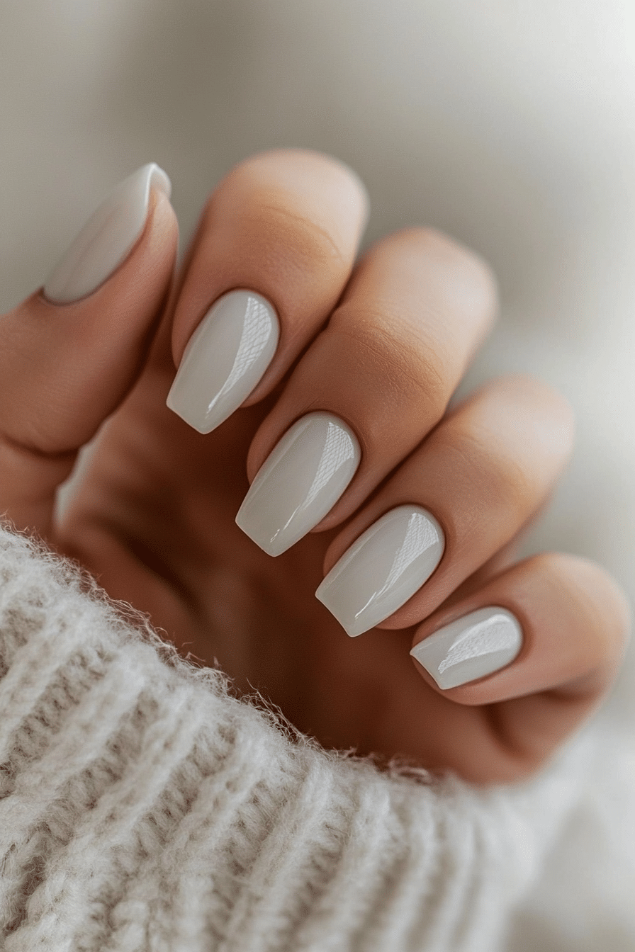 23. Soft Gray Simplicity (Simple Nail Design Ideas) - Simple Nail Design Ideas