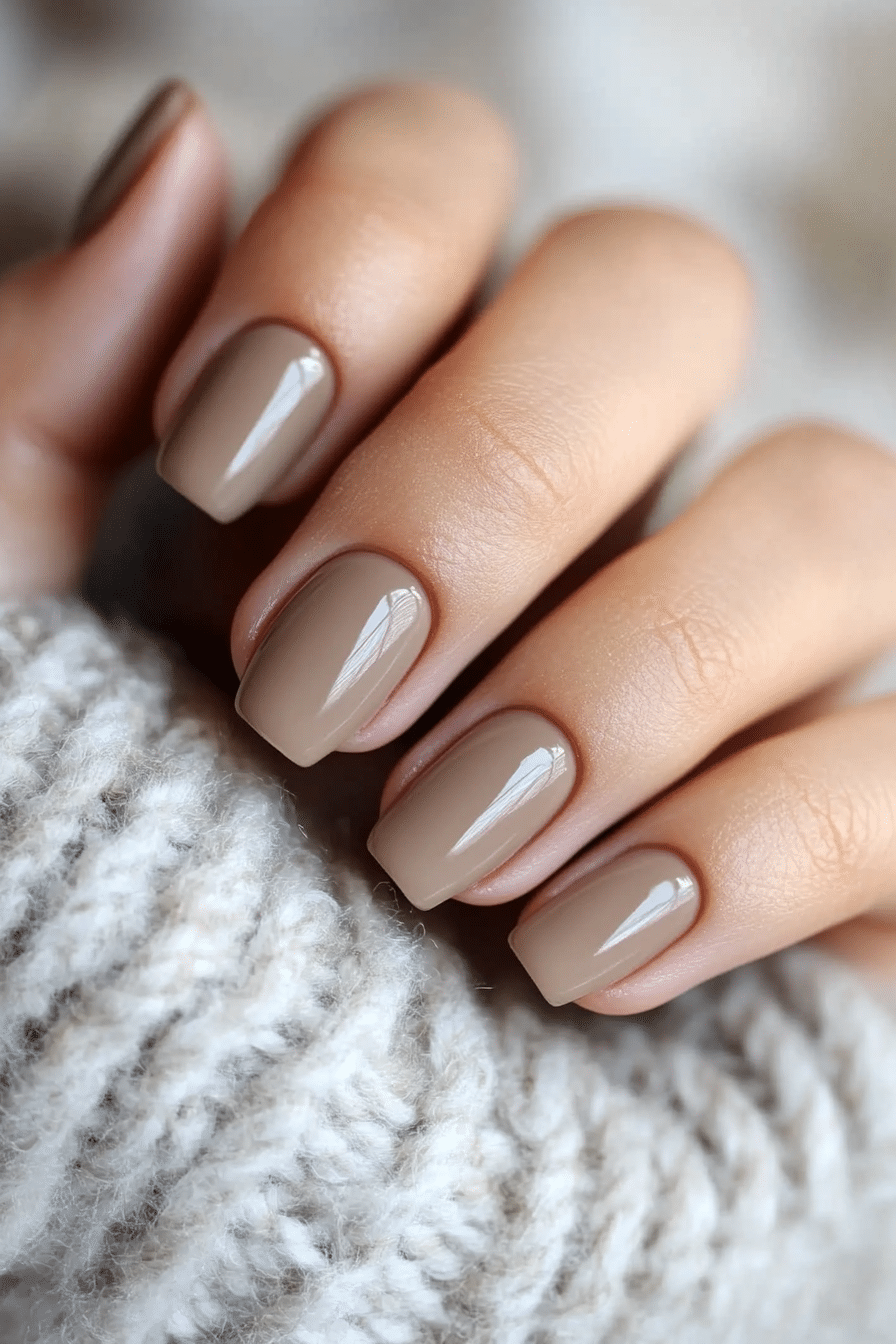 1. Mocha Mousse Elegance (Cute Nail Design Ideas) - Cute Nail Design Ideas