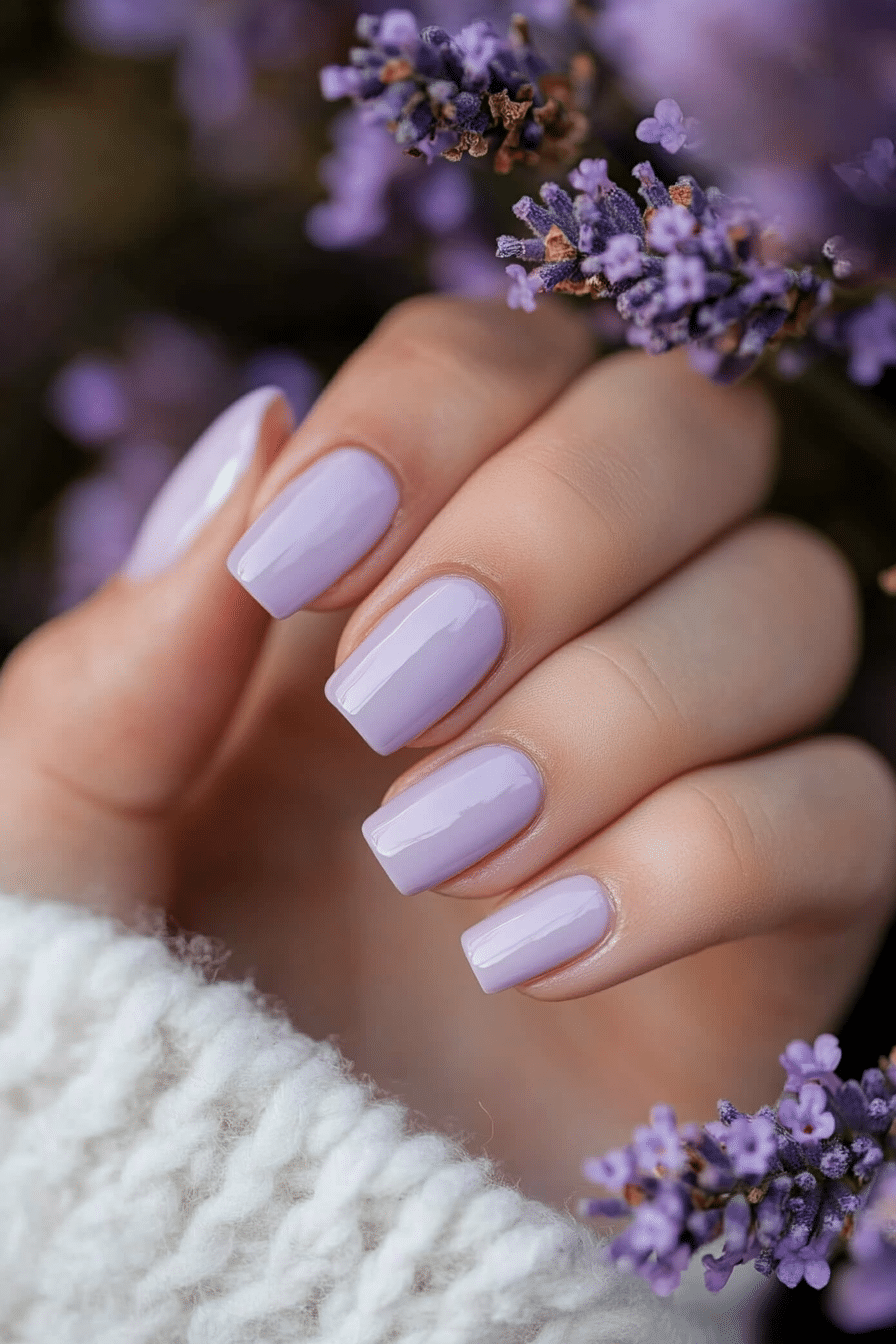 17. Lavender Milk (Cute Nail Design Ideas) - Cute Nail Design Ideas