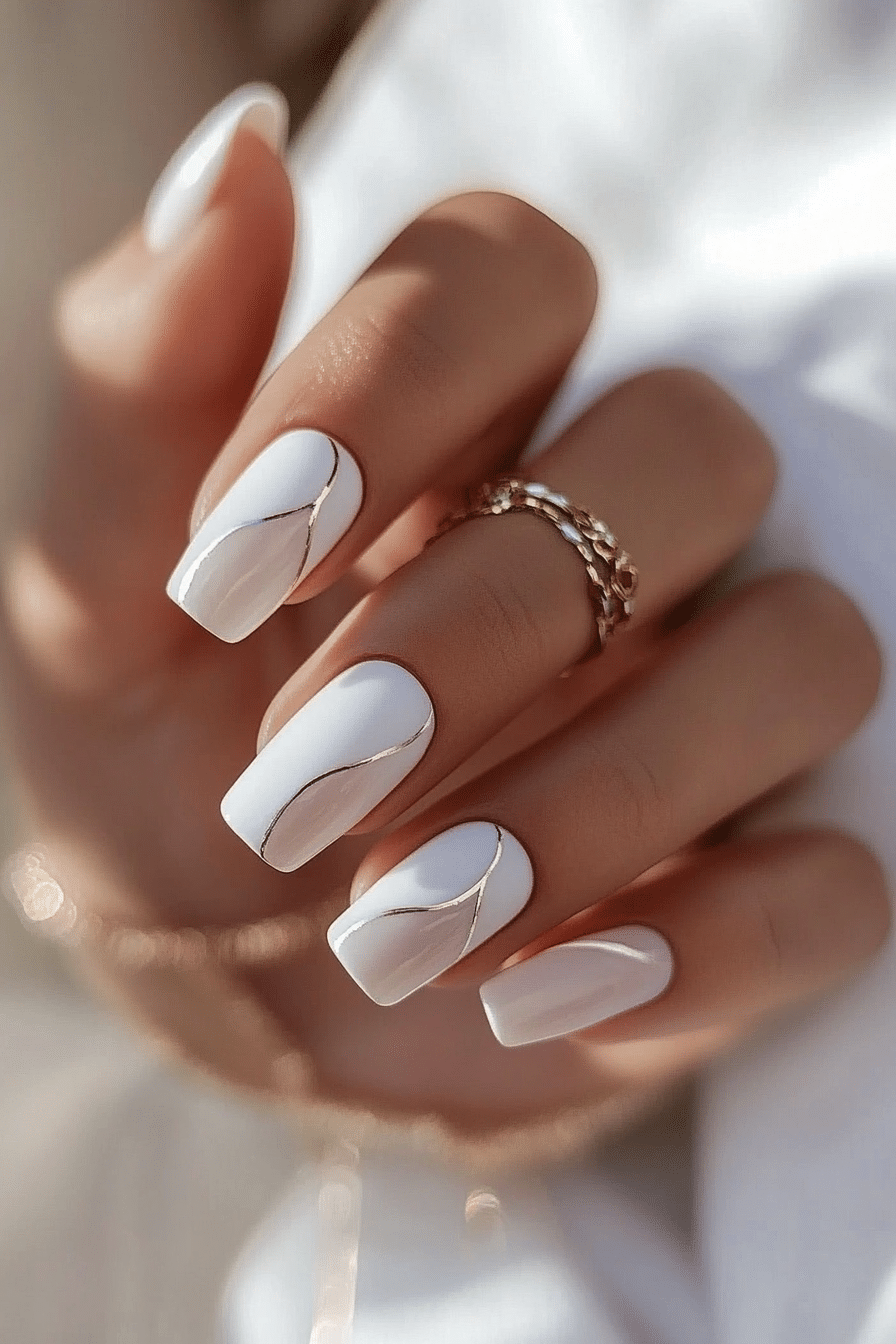 22. Negative Space Art (Cute Nail Design Ideas) - Cute Nail Design Ideas