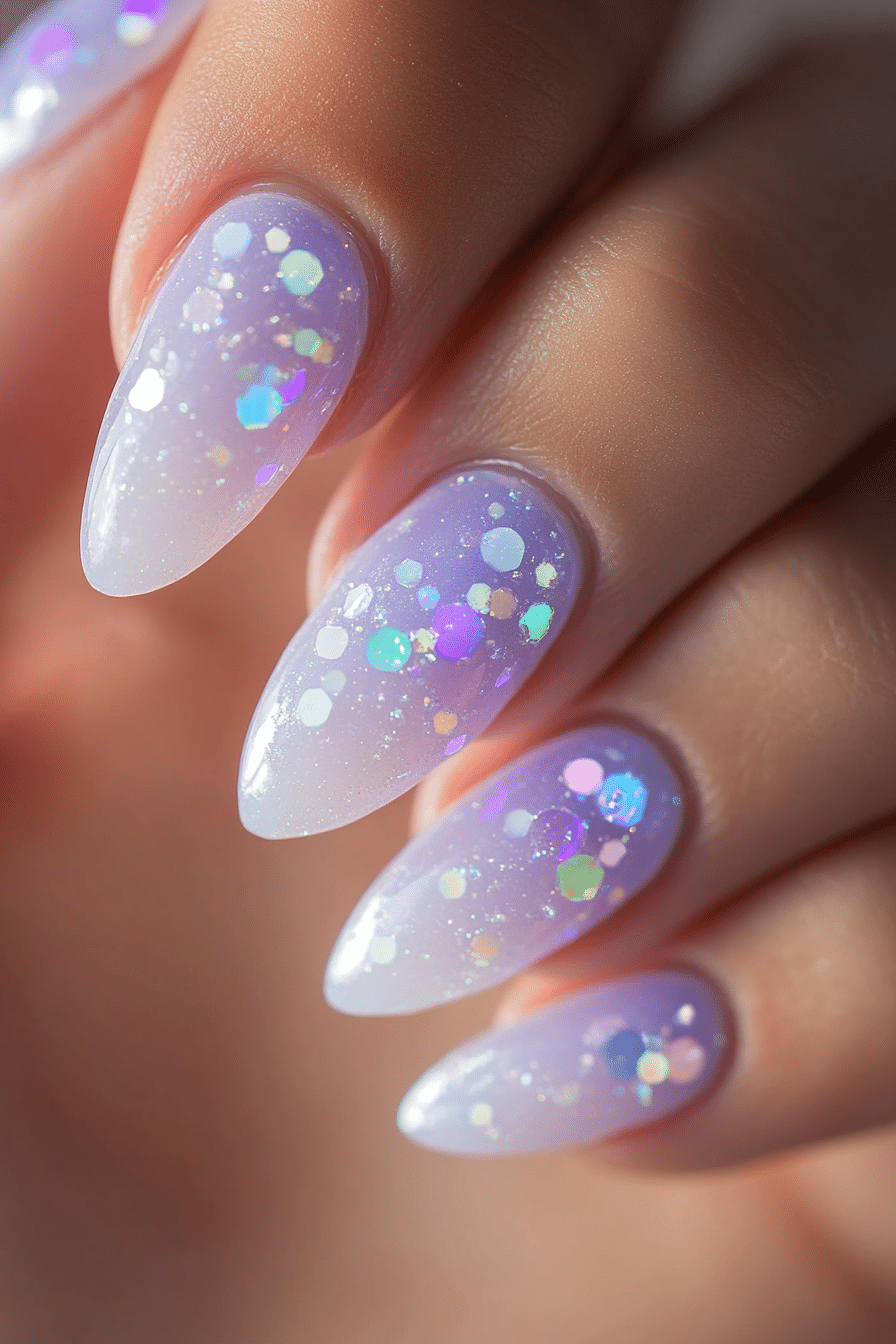 5. Opal Shimmer Aura (Nail Design Ideas With Gems) - Nail Design Ideas With Gems