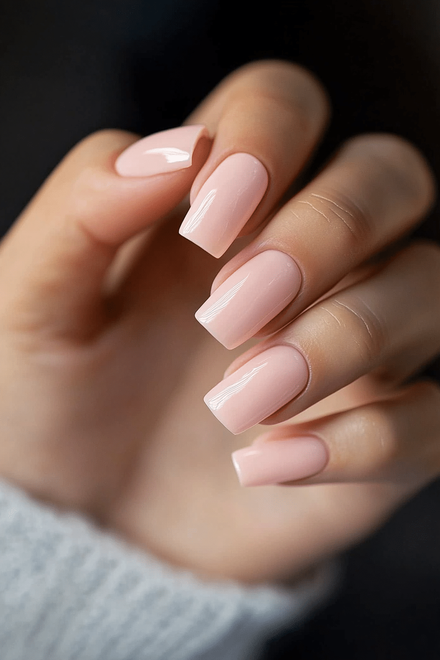 1. Soft Rose Glow (One Color Nail Design Ideas) - One Color Nail Design Ideas