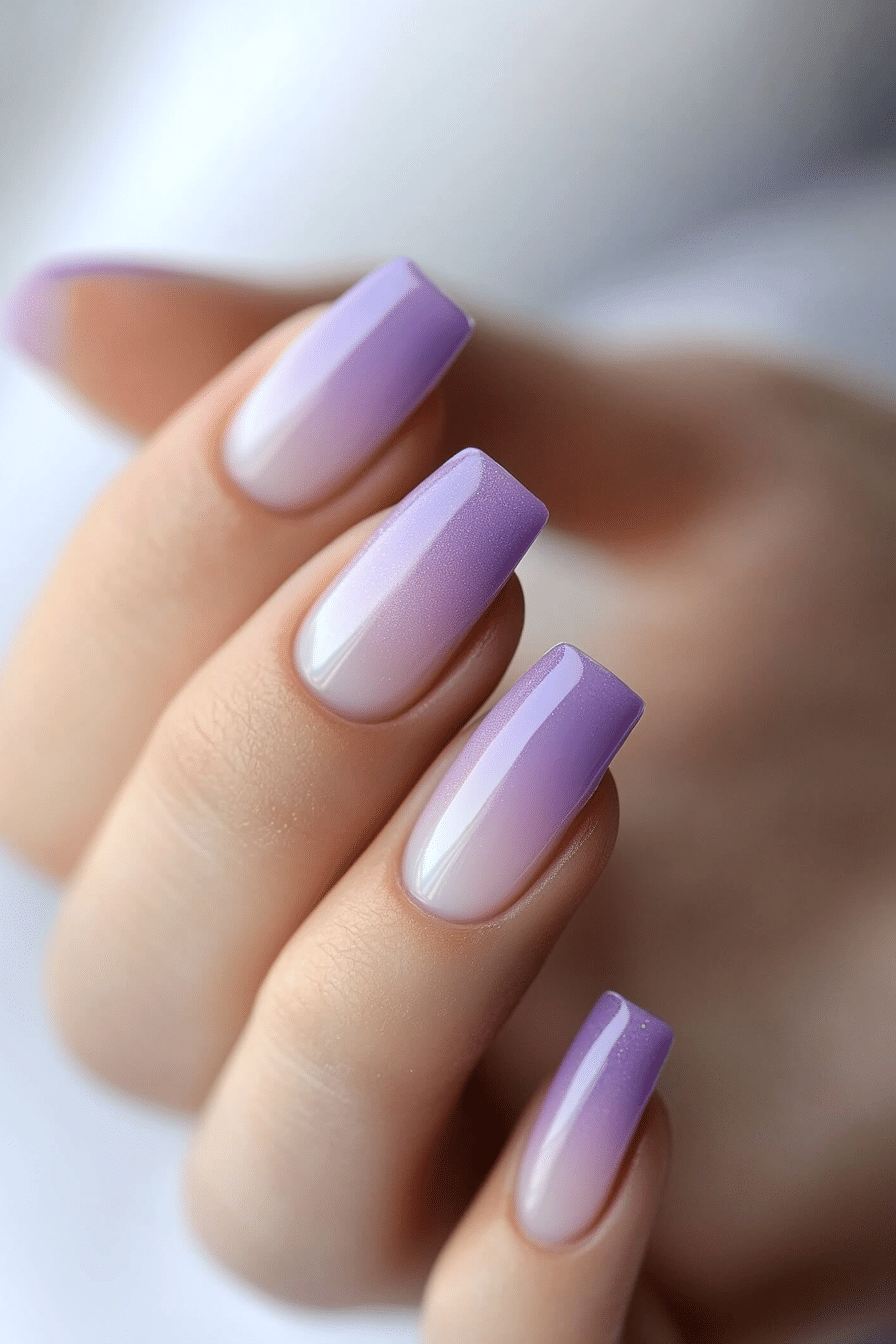 19. Frosted Lavender Sheen (One Color Nail Design Ideas) - One Color Nail Design Ideas