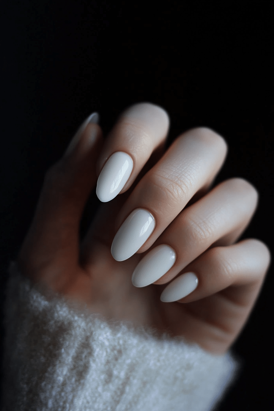23. Crisp White Perfection (One Color Nail Design Ideas) - One Color Nail Design Ideas