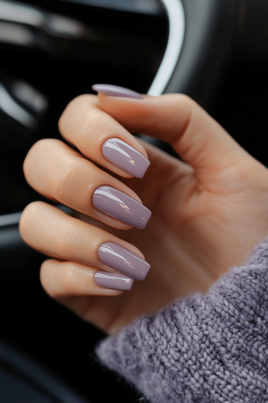 24. Mauve Dust Sophistication (One Color Nail Design Ideas) - One Color Nail Design Ideas