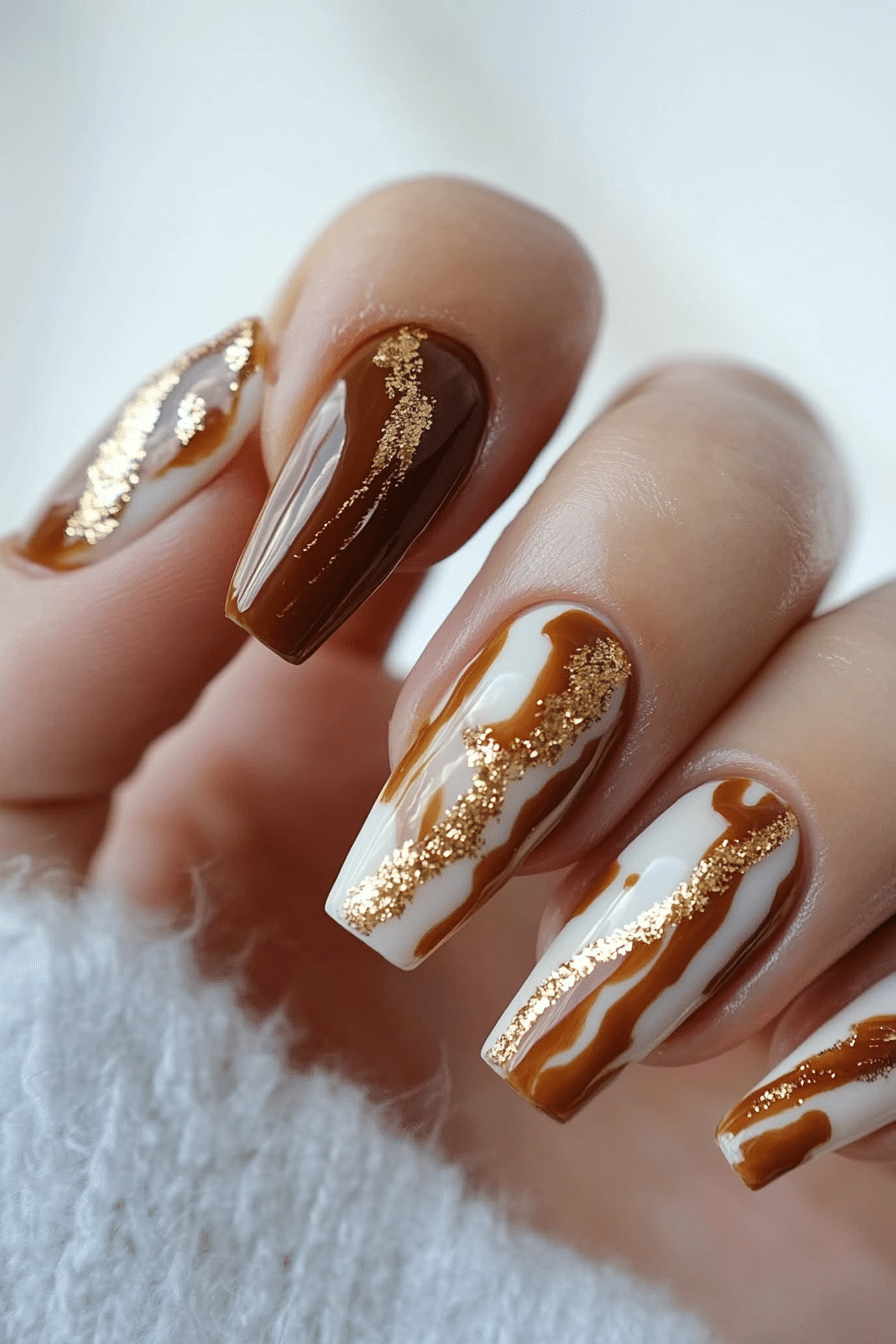 5. Honey Drizzle (Cute Nail Design Ideas) - Cute Nail Design Ideas