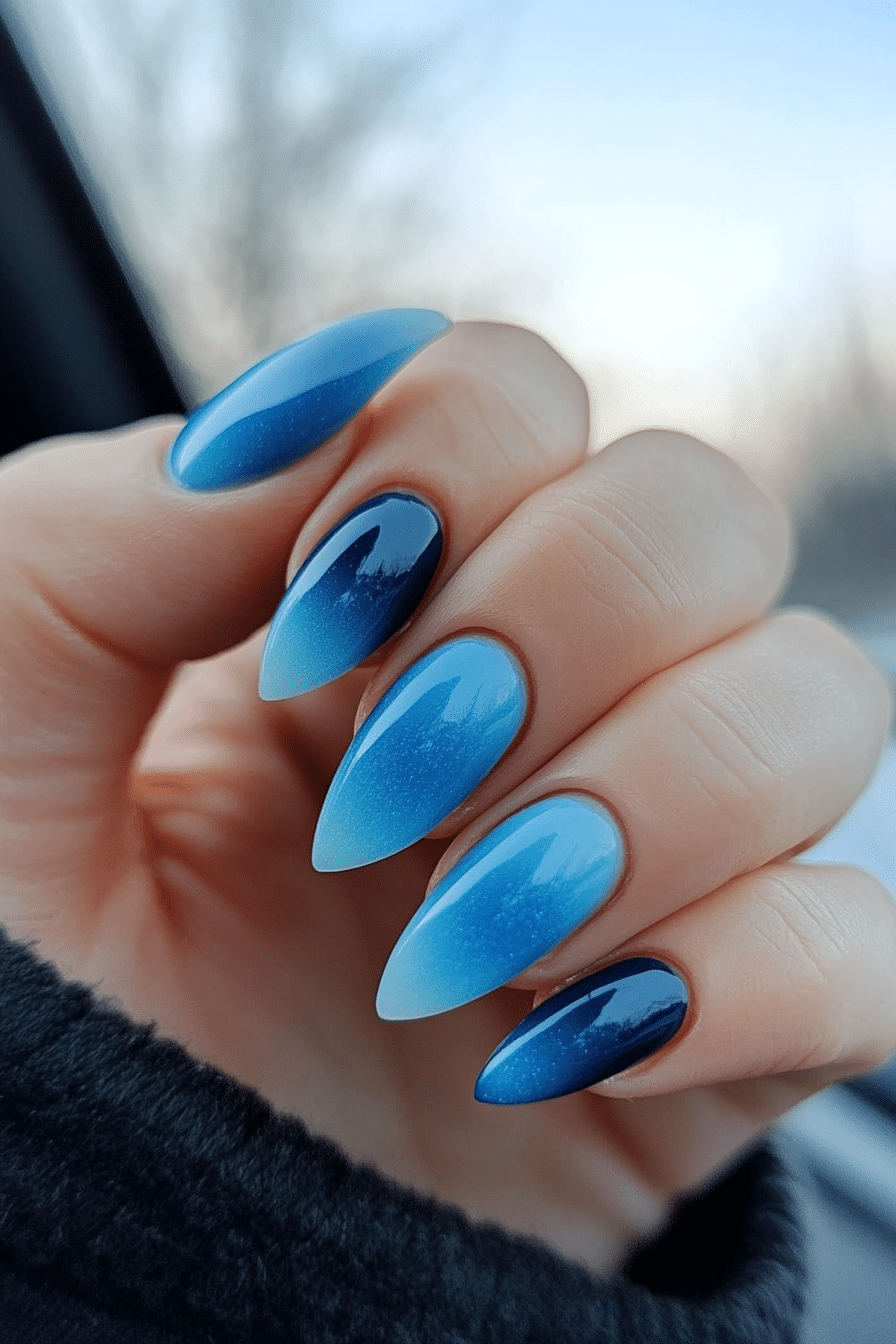 6. Skyline Ombre (Cute Nail Design Ideas) - Cute Nail Design Ideas