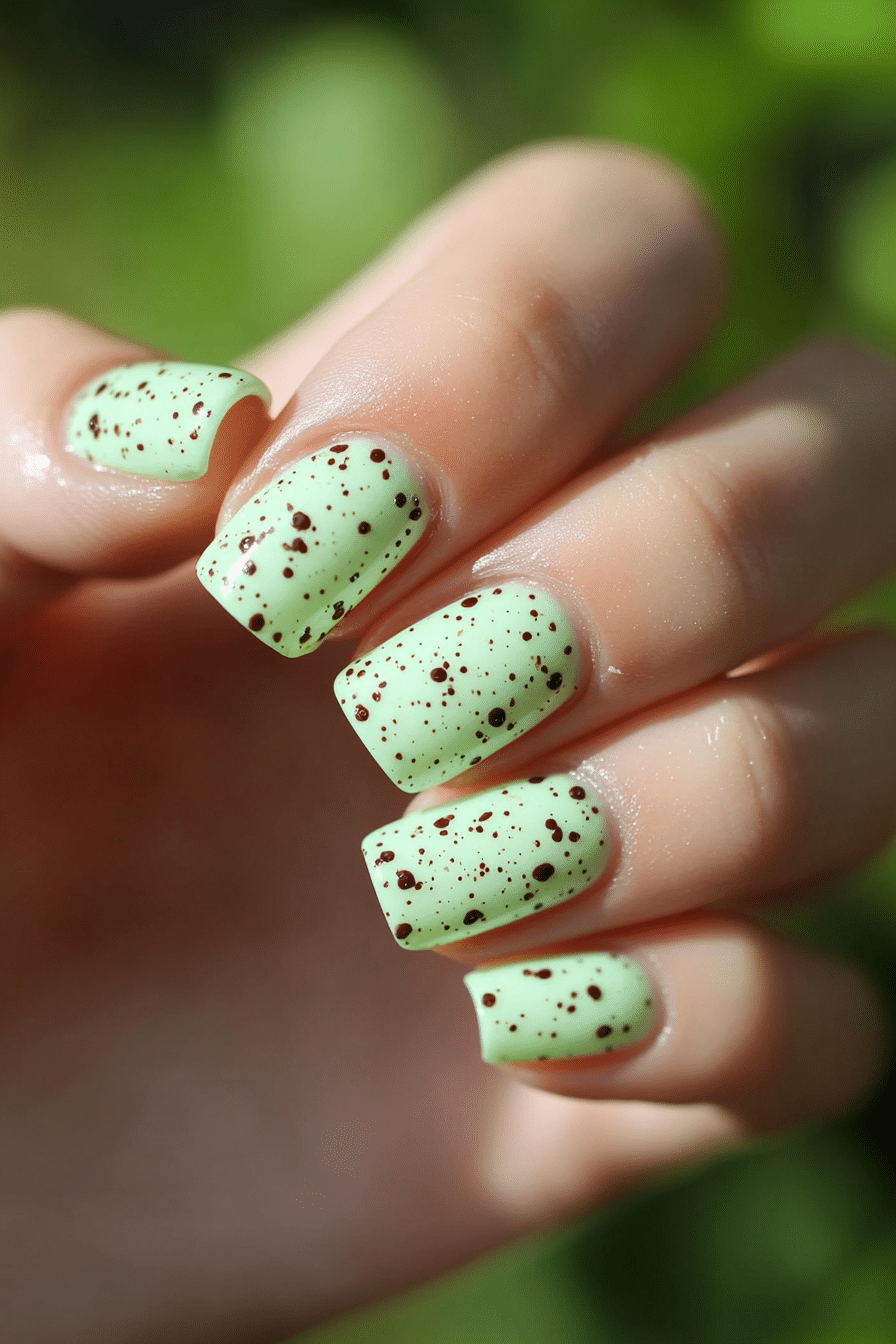 9. Mint Chocolate Chip (Cute Nail Design Ideas) - Cute Nail Design Ideas
