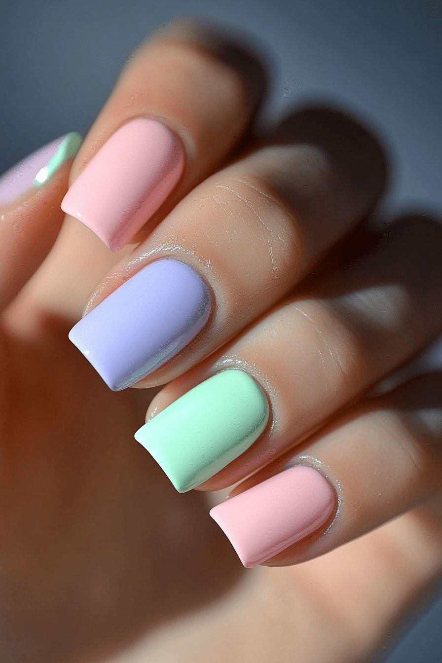11. Pastel French Twist (Cute Nail Design Ideas) - Cute Nail Design Ideas