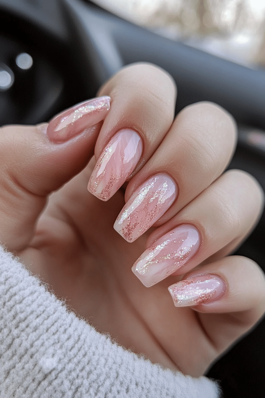 19. Frosted Rose Quartz (Cute Nail Design Ideas) - Cute Nail Design Ideas