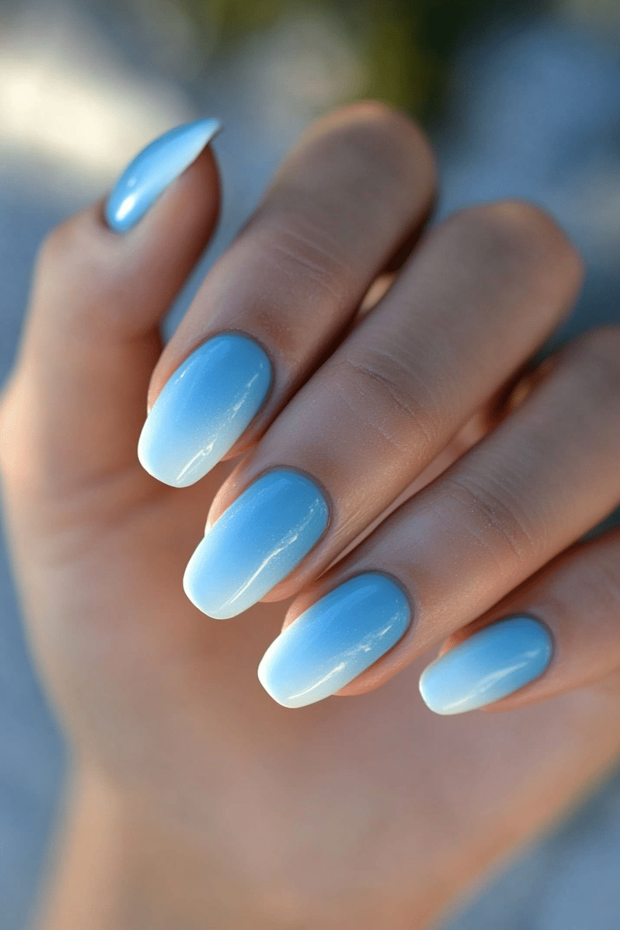 2. Skyline Serenity (Basic Nail Design Ideas) - Basic Nail Design Ideas