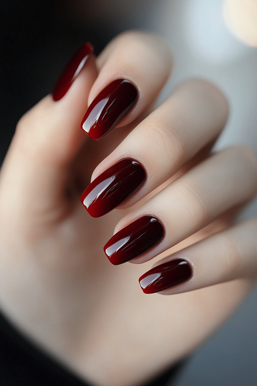 3. Glossy Cherry Red (Basic Nail Design Ideas) - Basic Nail Design Ideas