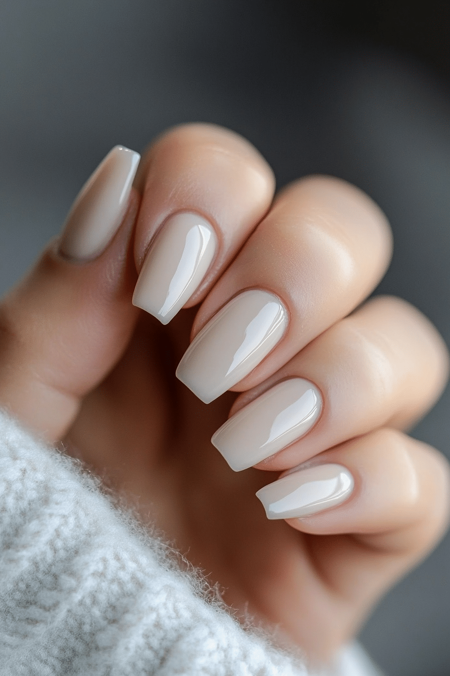 7. Elegant Light Beige (Basic Nail Design Ideas) - Basic Nail Design Ideas