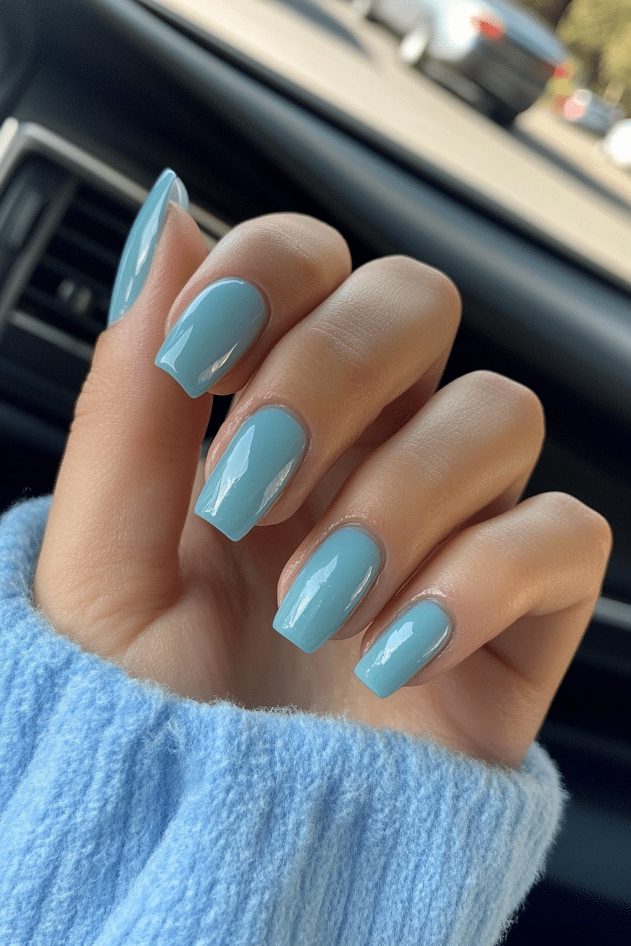 12. Icy Blue Reflection (Basic Nail Design Ideas) - Basic Nail Design Ideas