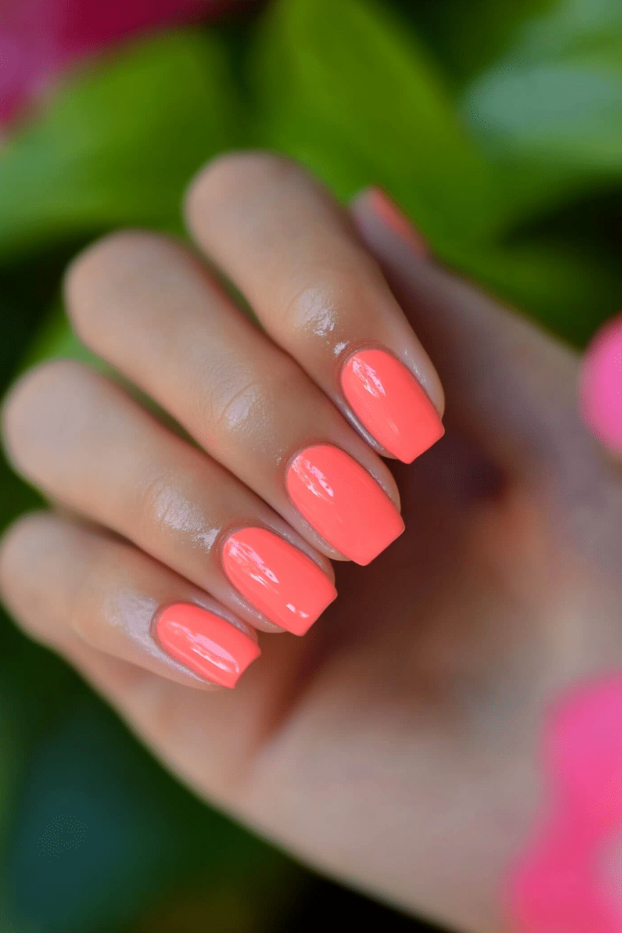 14. Coral Reef Shine (Basic Nail Design Ideas) - Basic Nail Design Ideas