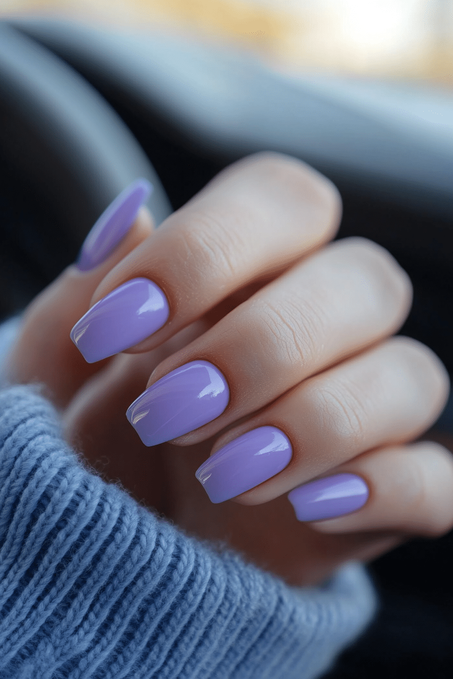 19. Cloudy Periwinkle (Basic Nail Design Ideas) - Basic Nail Design Ideas