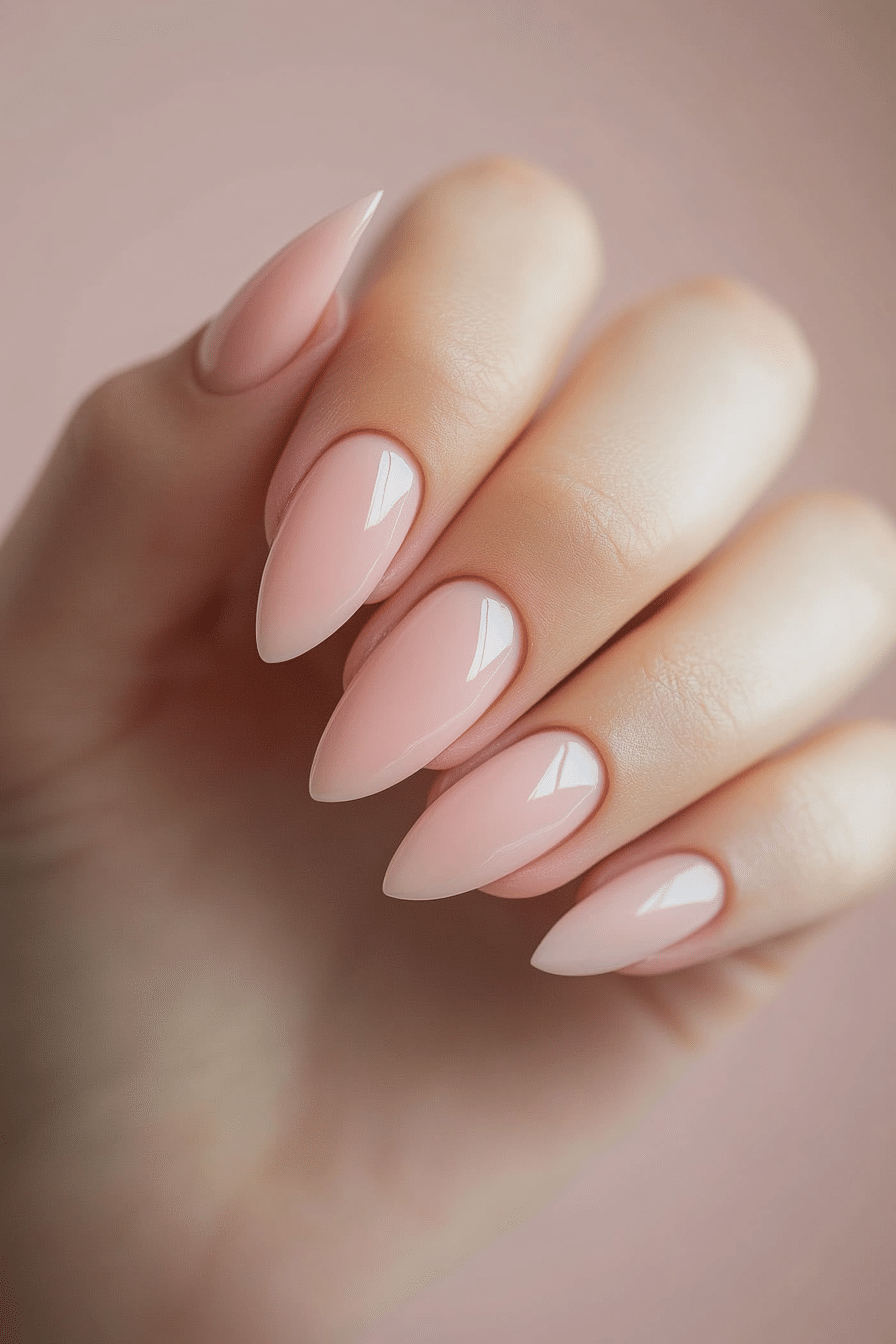 21. Peony Petal Glow (Basic Nail Design Ideas) - Basic Nail Design Ideas