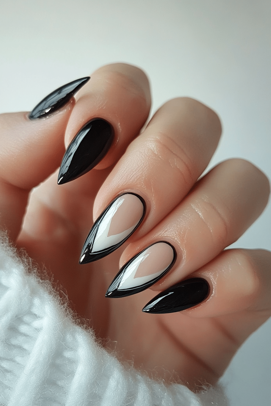 8. Glitter Lined Tips (French Tip Nail Design Ideas) - French Tip Nail Design Ideas