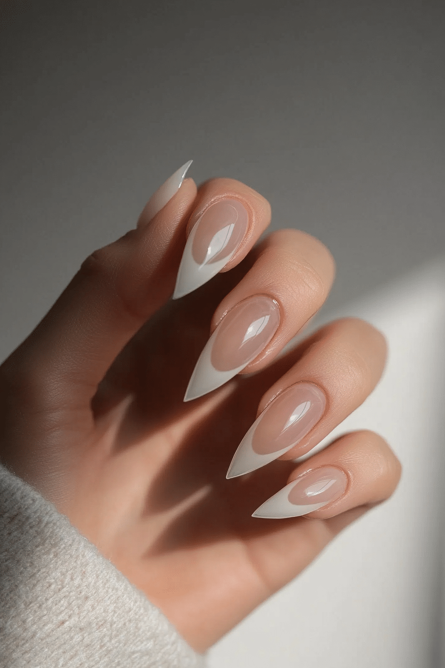 16. Transparent French Tips (French Tip Nail Design Ideas) - French Tip Nail Design Ideas