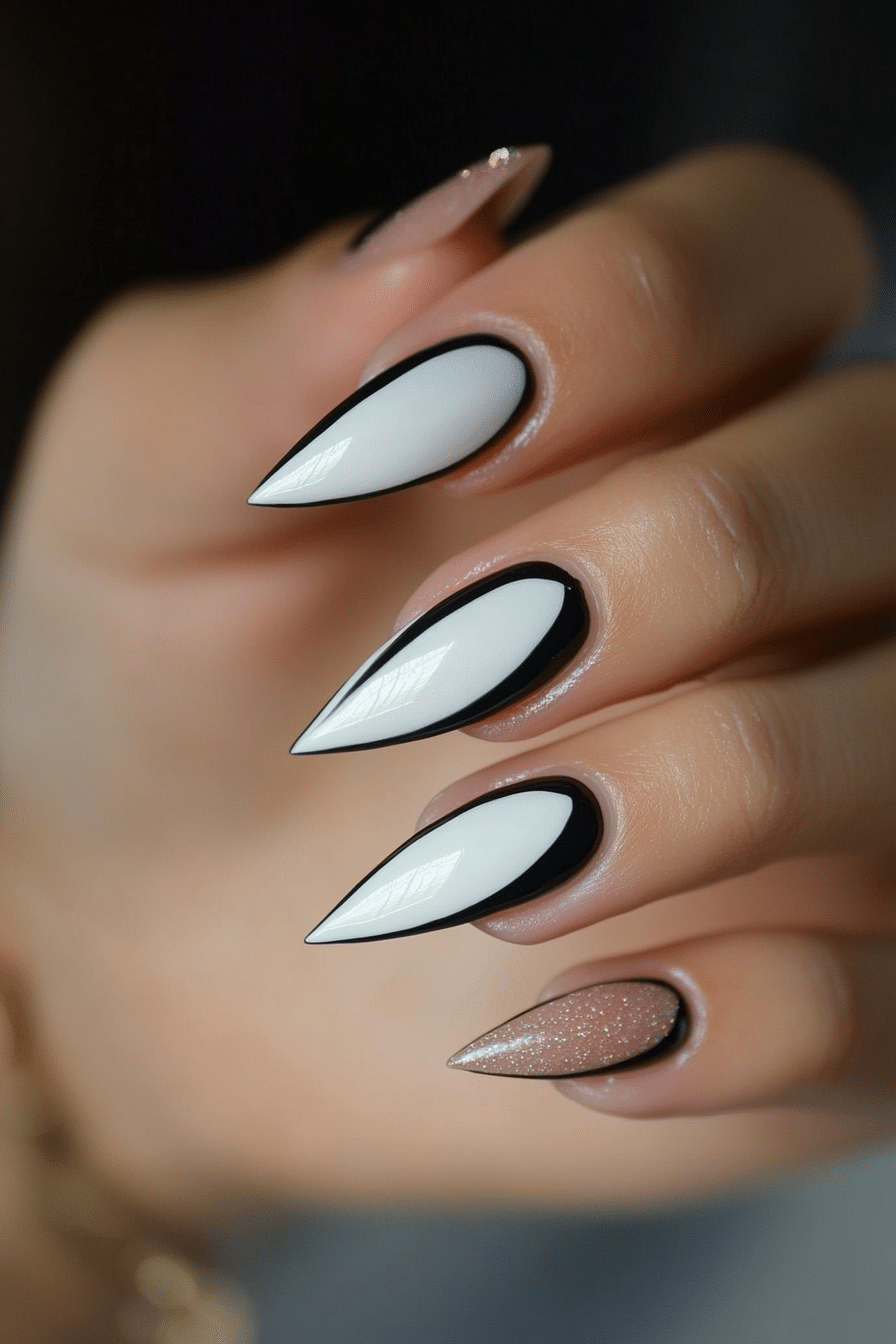 20. Reverse French Tips (French Tip Nail Design Ideas) - French Tip Nail Design Ideas