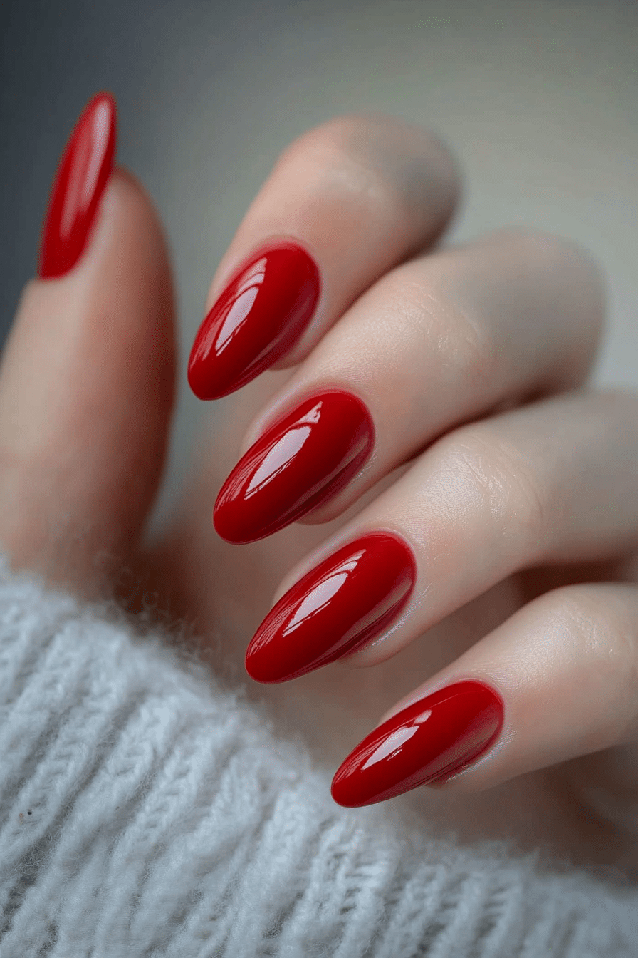 21. Strawberry Glaze Perfection (Red Prom Nail Design Ideas) - Red Prom Nail Design Ideas