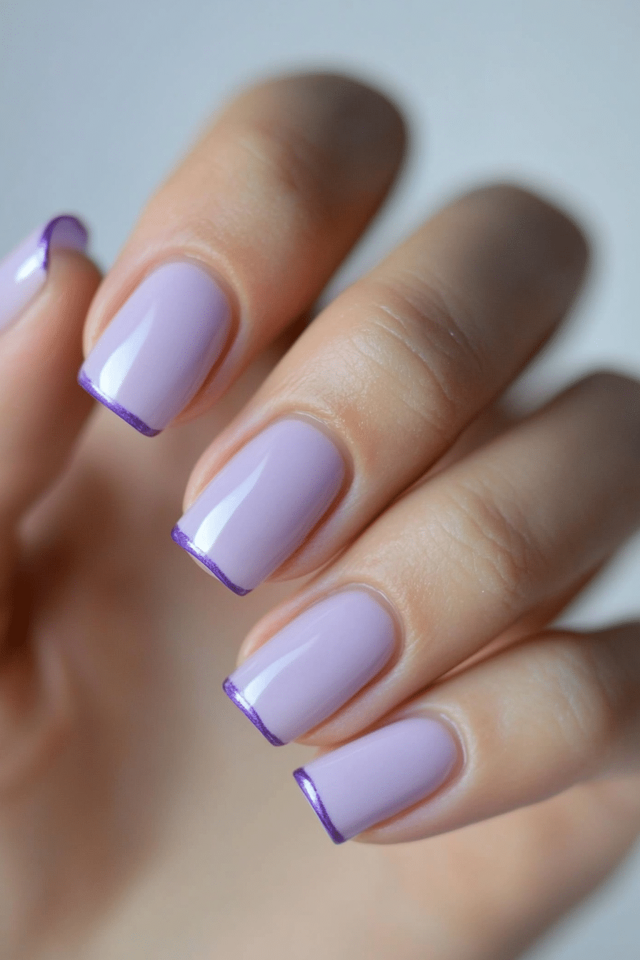 1. Soft Lilac French Tips (Purple And Lavender Nail Design Ideas) - Purple And Lavender Nail Design Ideas