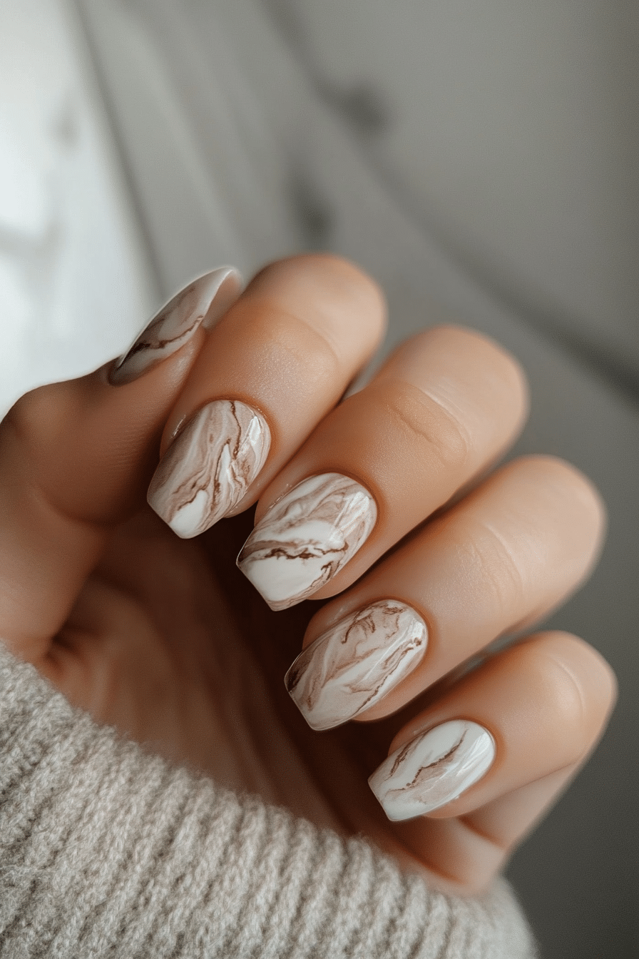 6. Marble Elegance (Nail Art Design Ideas) - Nail Art Design Ideas