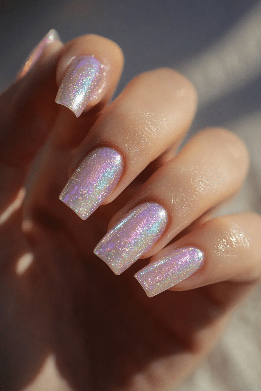 8. Holographic Veil (Nail Art Design Ideas) - Nail Art Design Ideas