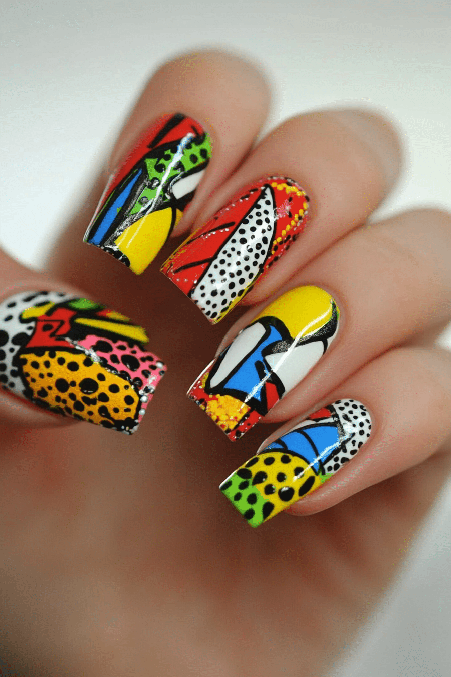 21. Pop Art Icons (Nail Art Design Ideas) - Nail Art Design Ideas